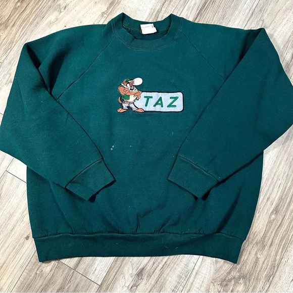 Vintage Y2K Looney Tunes TAZ Crewneck Sweatshirt - Picture 1 of 5